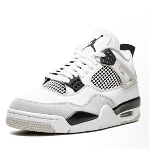 White and Black Sneakers/ Jordan 4’s